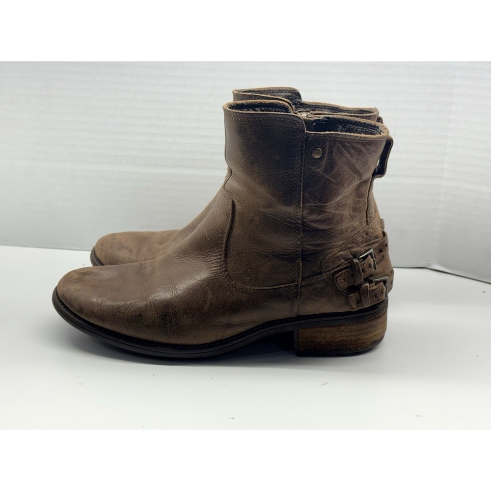 UGG Australia Orion 1007769 Women's Sz 9 Buckle Stout Leather Ankle Boots Bootie